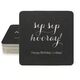 Elegant Sip Sip Hooray Square Coasters Image 1 of 3